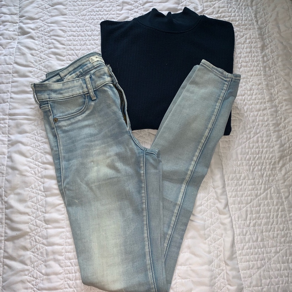 A&F Acid Wash Jean Leggings